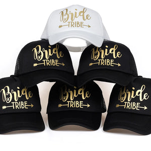 Bride Tribe Bachelorette Snapback Trucker Hat Cap Team Bride gold letters Arrow bride to be bride tribe baseball hats