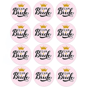 Bachelorette Party Stickers Seal Label Team Bride Bridesmaid Tribe Squad Hen Night Golden Sticker Bride To Be Wedding Supplies