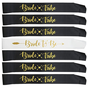 7/1Pcs Bride To Be Sash Wedding Decoration Bridal Shower Team Bride Tribe Satin Sash Hen Bachelorette Party Decoration Supplies