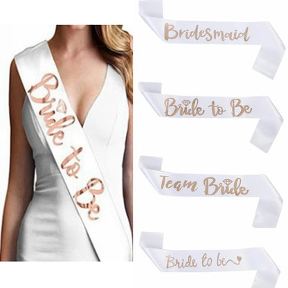 Bride To Be Sash Wedding Decoration Bridal Shower Team Bride To Be Satin Sash Bachelorette Party Hen Party Decoration Supplies