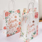 6Pcs Floral Bronzing Team Bride Kraft Paper Gift Packaging Bag Bride To Be Treat Bag Bachelorette Wedding Hen Party Decoration