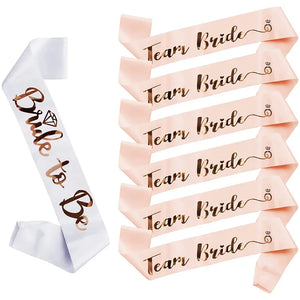 Bride To Be Satin Sash Team Bride Shoulder Strap Bachelorette Party Wedding Decor Hen Night Decorations Supplies