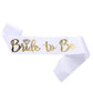 Bachelor Party Bride Bridesmaid Shoulder Strap Letter Bronzing BRIDE TO BE Ceremonial Strap TEAM BRIDE Wedding Supplies