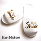 Bride To Be Slippers Team Bride Shower Wedding Decoration Bridesmaid Hen Party Soft Slippers Ladies Bachelorette Party Supplies