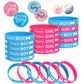 Boy Or Girl Gender Reveal Party Team Bride Bracelet Wristbands For Team Wendy Welcome Baby Shower Decoration Silicone 4/20/40PCS