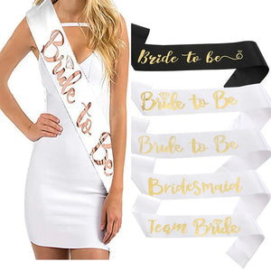 Bachelor Party Bride Bridesmaid Shoulder Strap Letter Bronzing BRIDE TO BE Ceremonial Strap TEAM BRIDE Wedding Supplies